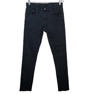 J BRAND Mick Skinny Fit Jeans Men's 32 (Act 32x33") Black Dark Green Cotton Slim